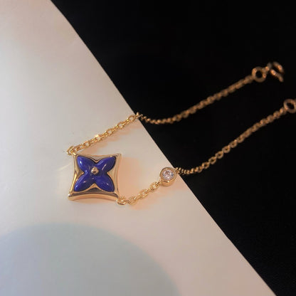 [Glow Muse]COLOR STAR PINK GOLD DIAMOND BRACELET