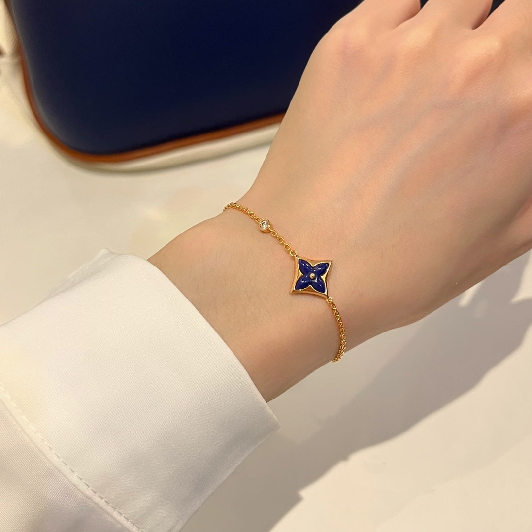 [Glow Muse]COLOR STAR PINK GOLD DIAMOND BRACELET