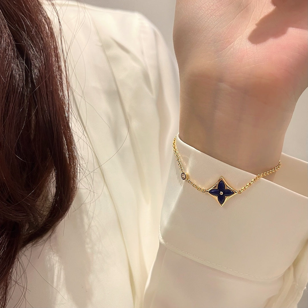 [Glow Muse]COLOR STAR PINK GOLD DIAMOND BRACELET