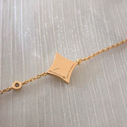 [Glow Muse]COLOR STAR CARNELIAN PINK GOLD DIAMOND BRACELET