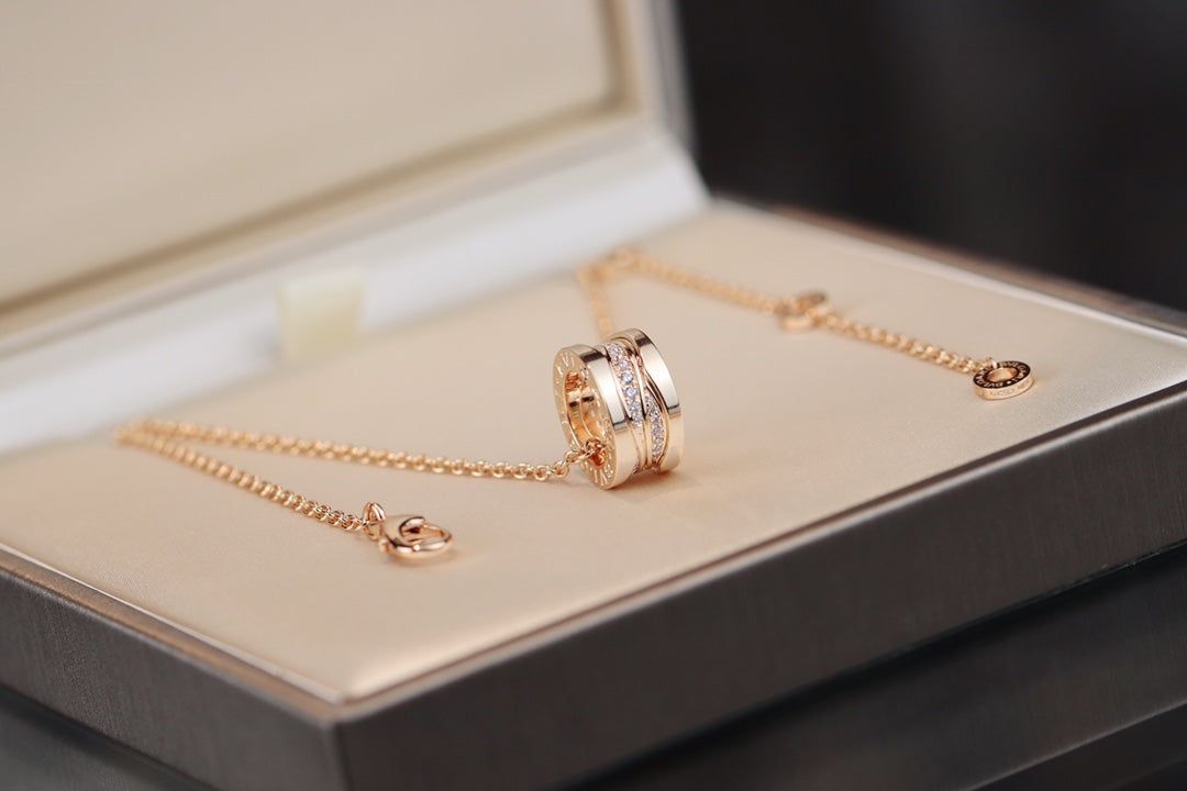 [Glow Muse]ZERO 1 PINK GOLD DIAMOND NECKLACE