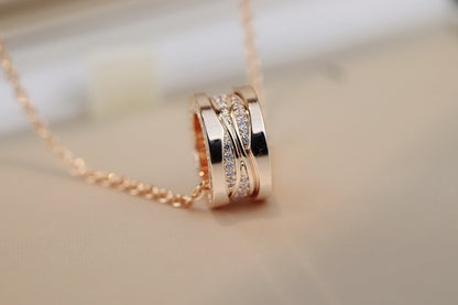 [Glow Muse]ZERO 1 PINK GOLD DIAMOND NECKLACE