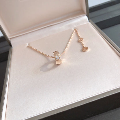 [Glow Muse]SERPENTI PEDANT DIAMOND PINK GOLD NECKLACE