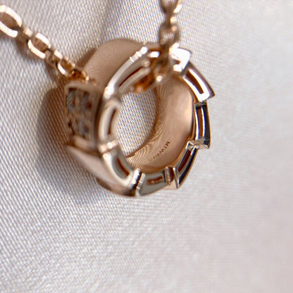 [Glow Muse]SERPENTI PEDANT DIAMOND PINK GOLD NECKLACE