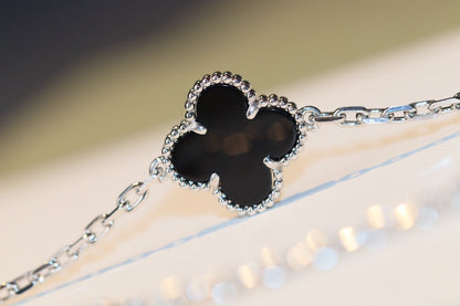[Glow Muse]CLOVER 20 MOTIFS ONYX DIAMOND SILVER