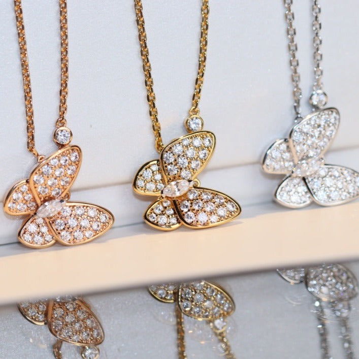 [Glow Muse]BUTTERFLY DIAMOND NECKLACE