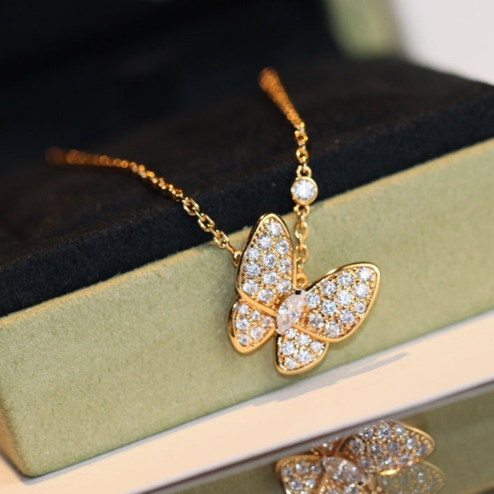 [Glow Muse]BUTTERFLY DIAMOND NECKLACE