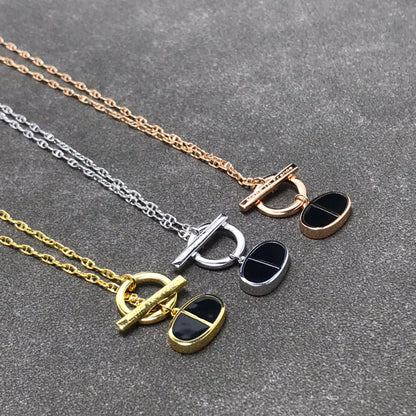 [Glow Muse]CHAINE VERSO BLACK CERAMIC  NECKLACE