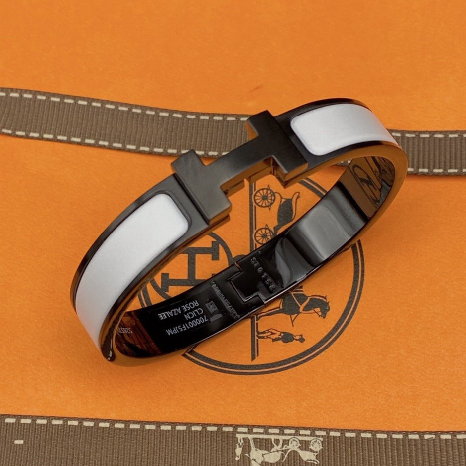 [Glow Muse]H BRACELET 12MM BLACK WHITE CERAMIC