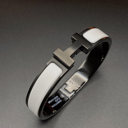 [Glow Muse]H BRACELET 12MM BLACK WHITE CERAMIC
