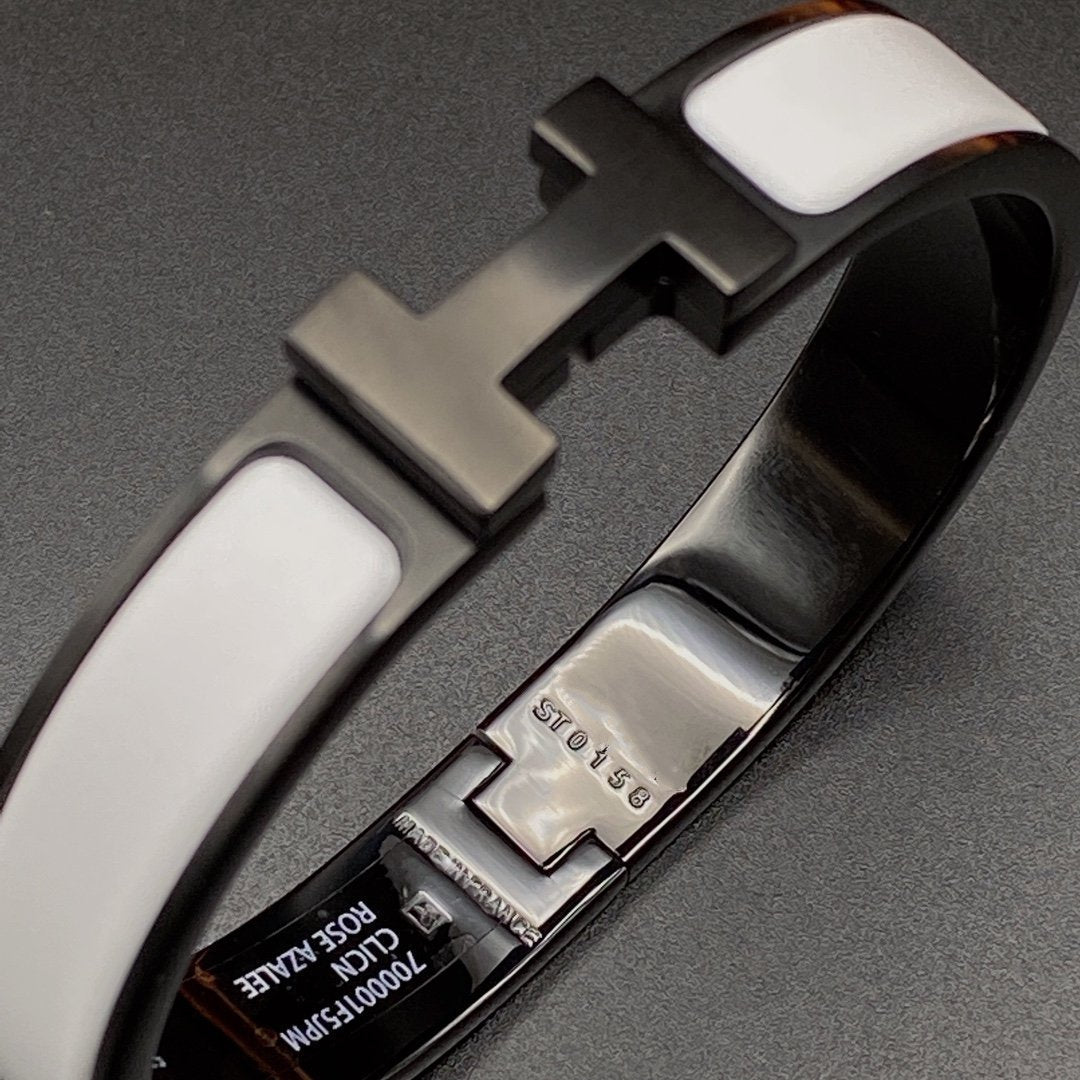 [Glow Muse]H BRACELET 12MM BLACK WHITE CERAMIC