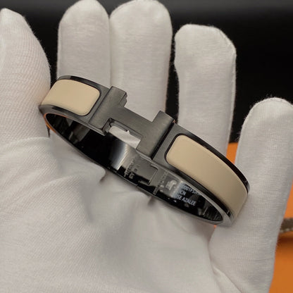 [Glow Muse]H BRACELET 12MM BLACK BEIGE CERAMIC