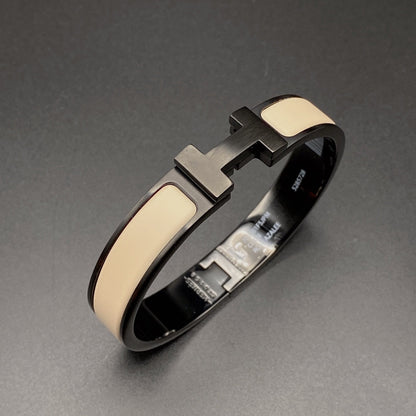 [Glow Muse]H BRACELET 12MM BLACK BEIGE CERAMIC