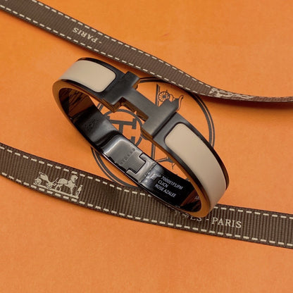 [Glow Muse]H BRACELET 12MM BLACK BEIGE CERAMIC