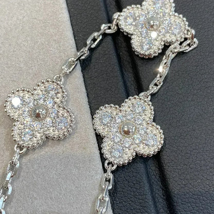 [⭐Glow Muse] CLOVER 5 MOTIF FULL DIAMOND BRACELET COLLECTION