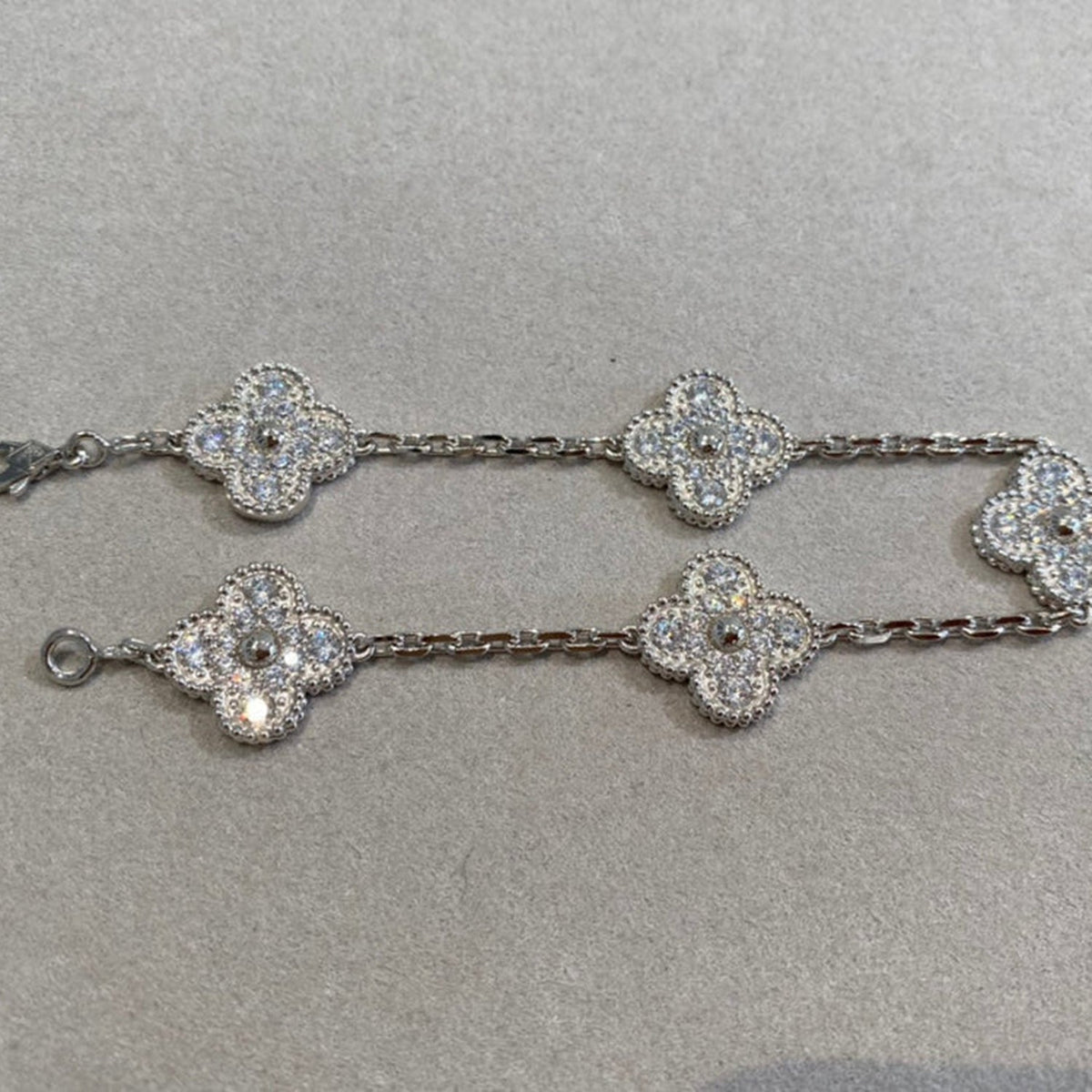 [⭐Glow Muse] CLOVER 5 MOTIF FULL DIAMOND BRACELET COLLECTION