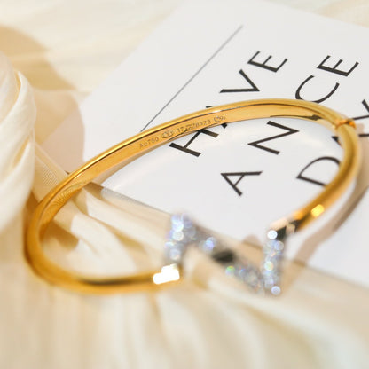 [Glow Muse]VOLTE UPSITE DOWN GOLD DIAMOND BRACELET