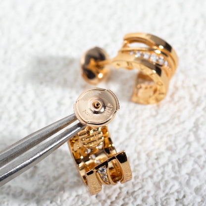 [Glow Muse]ZERO 1 PINK GOLD DIAMONDS EARRINGS
