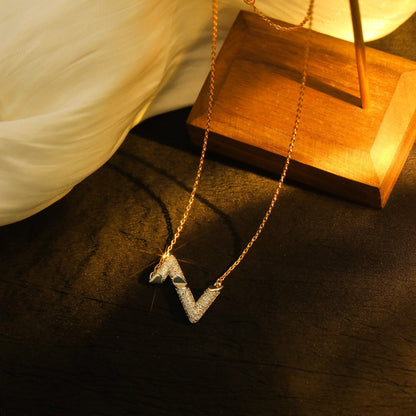[Glow Muse]VOLT SILVER DIAMOND PEDANT NECKLACE