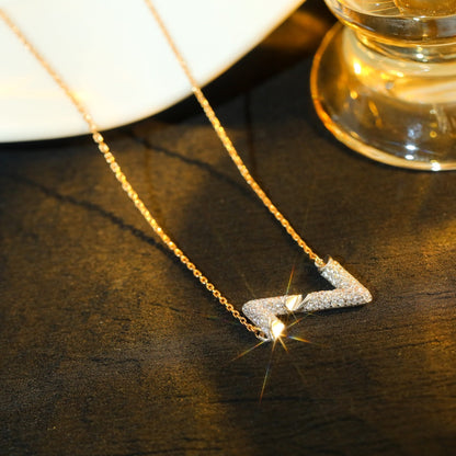 [Glow Muse]VOLT SILVER DIAMOND PEDANT NECKLACE