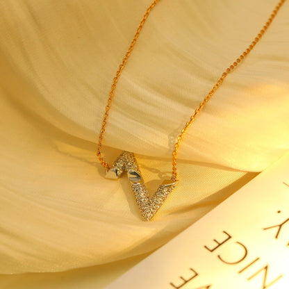 [Glow Muse]VOLT SILVER DIAMOND PEDANT NECKLACE