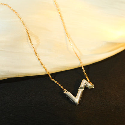 [Glow Muse]VOLT SILVER DIAMOND PEDANT NECKLACE