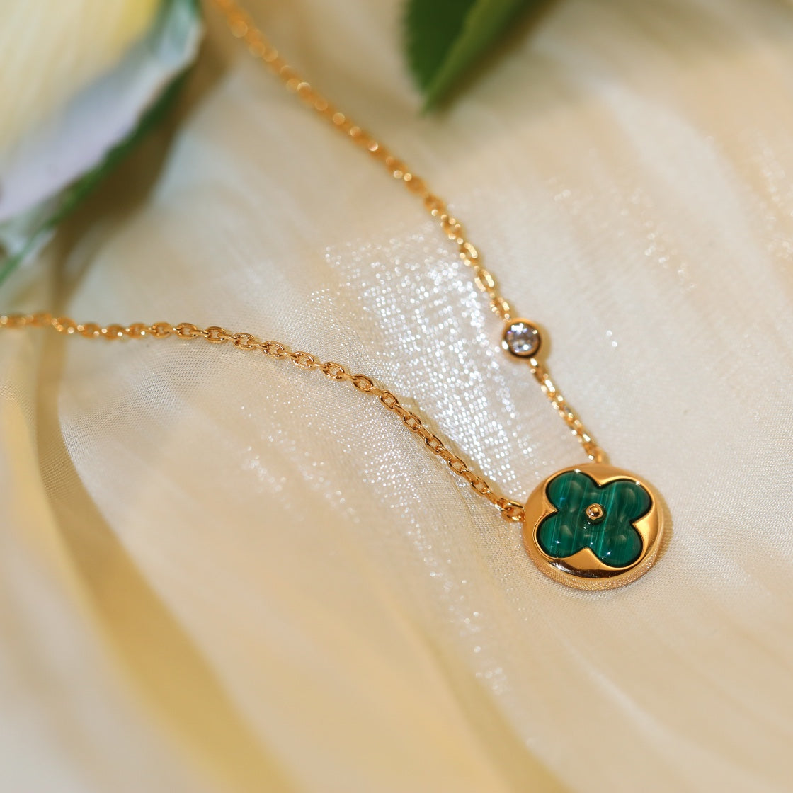 [Glow Muse]SUN PEDANT PINK GOLD 1 DIAMOND NECKLACE