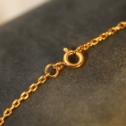 [Glow Muse]SUN PEDANT PINK GOLD 1 DIAMOND NECKLACE
