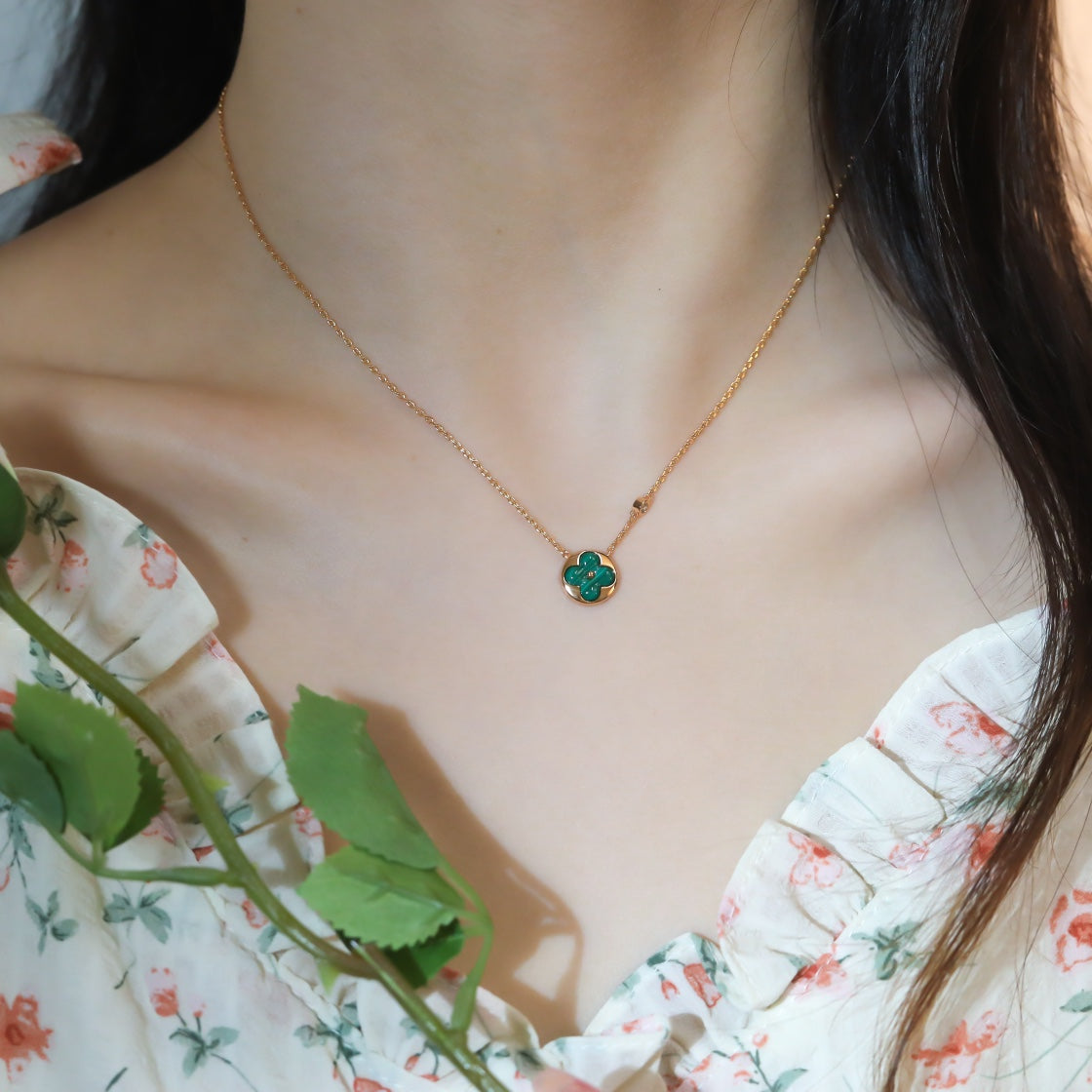 [Glow Muse]SUN PEDANT PINK GOLD 1 DIAMOND NECKLACE