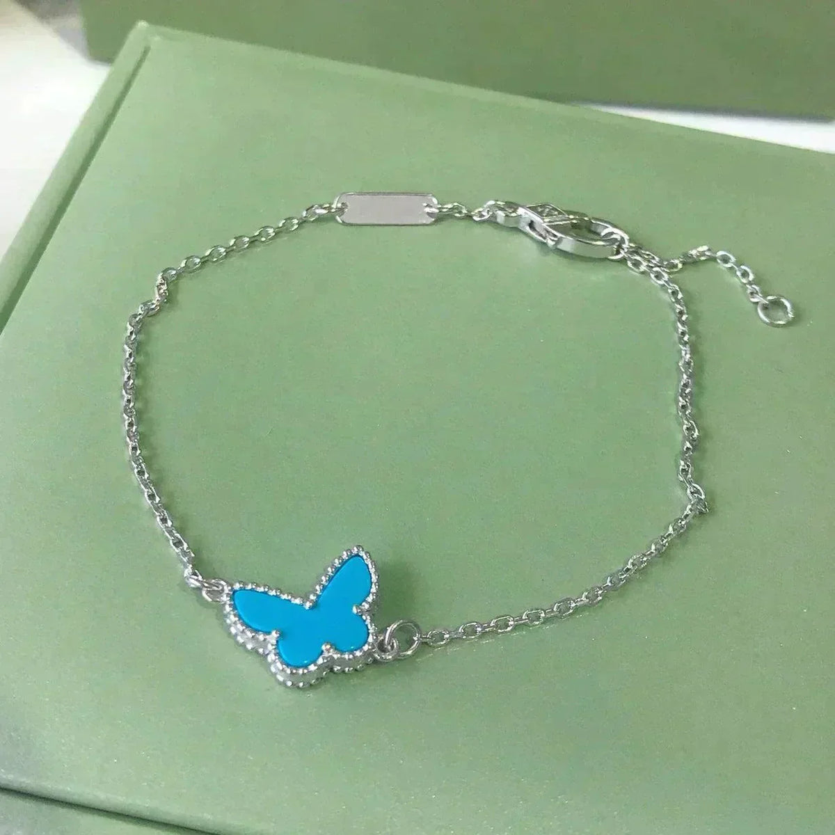[Glow Muse]BUTTERFLY TURQUOISE BUTTERFLY BRACELET SILVER