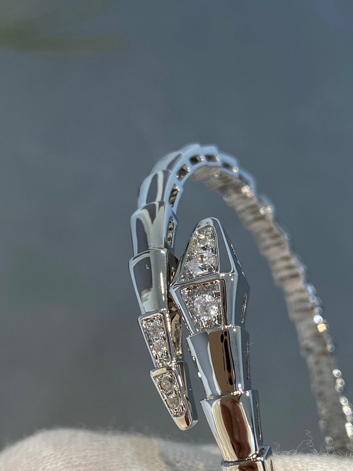 [Glow Muse]SERPENTI BRACELET DIAMONDS SILVER
