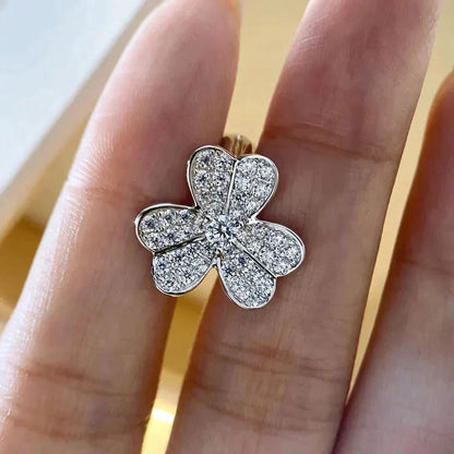 [Glow Muse]CLOVER COMOS DIAMOND EARRINGS SILVER