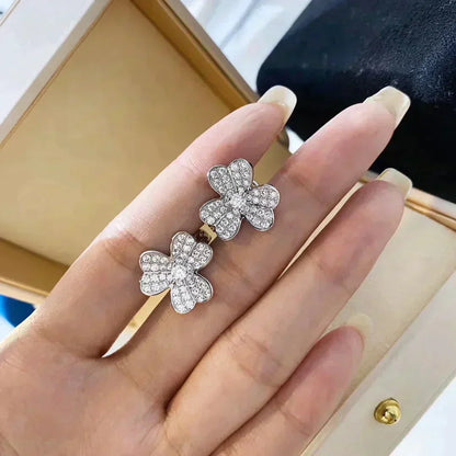 [Glow Muse]CLOVER COMOS DIAMOND EARRINGS SILVER
