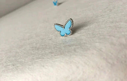 [Glow Muse]BUTTERFLY TURQUOISE EARRINGS SILVER