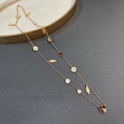[Glow Muse]LUCKY SPRING 15 MOTIFS GOLD NECKLACE
