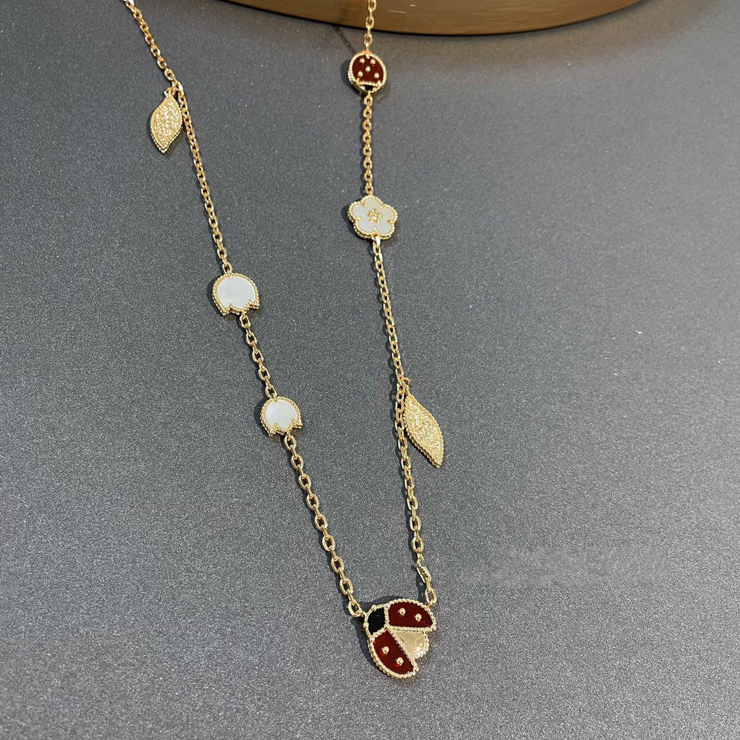 [Glow Muse]LUCKY SPRING 15 MOTIFS GOLD NECKLACE