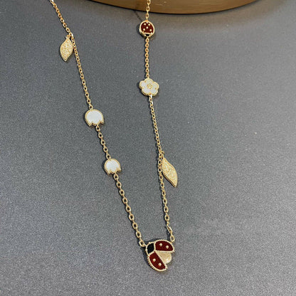 [Glow Muse]LUCKY SPRING 15 MOTIFS GOLD NECKLACE