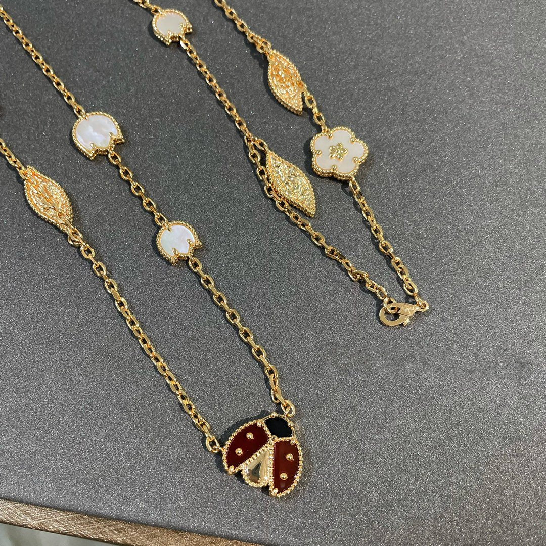 [Glow Muse]LUCKY SPRING 15 MOTIFS GOLD NECKLACE