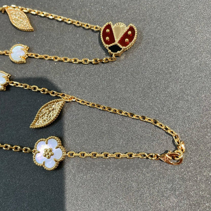 [Glow Muse]LUCKY SPRING 15 MOTIFS GOLD NECKLACE