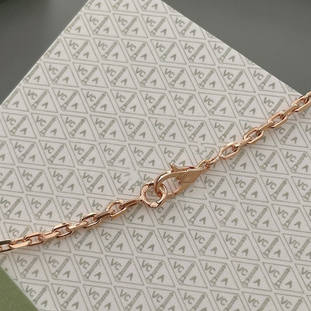 [Glow Muse]LUCKY SPRING 15 MOTIFS ROSE GOLD NECKLACE