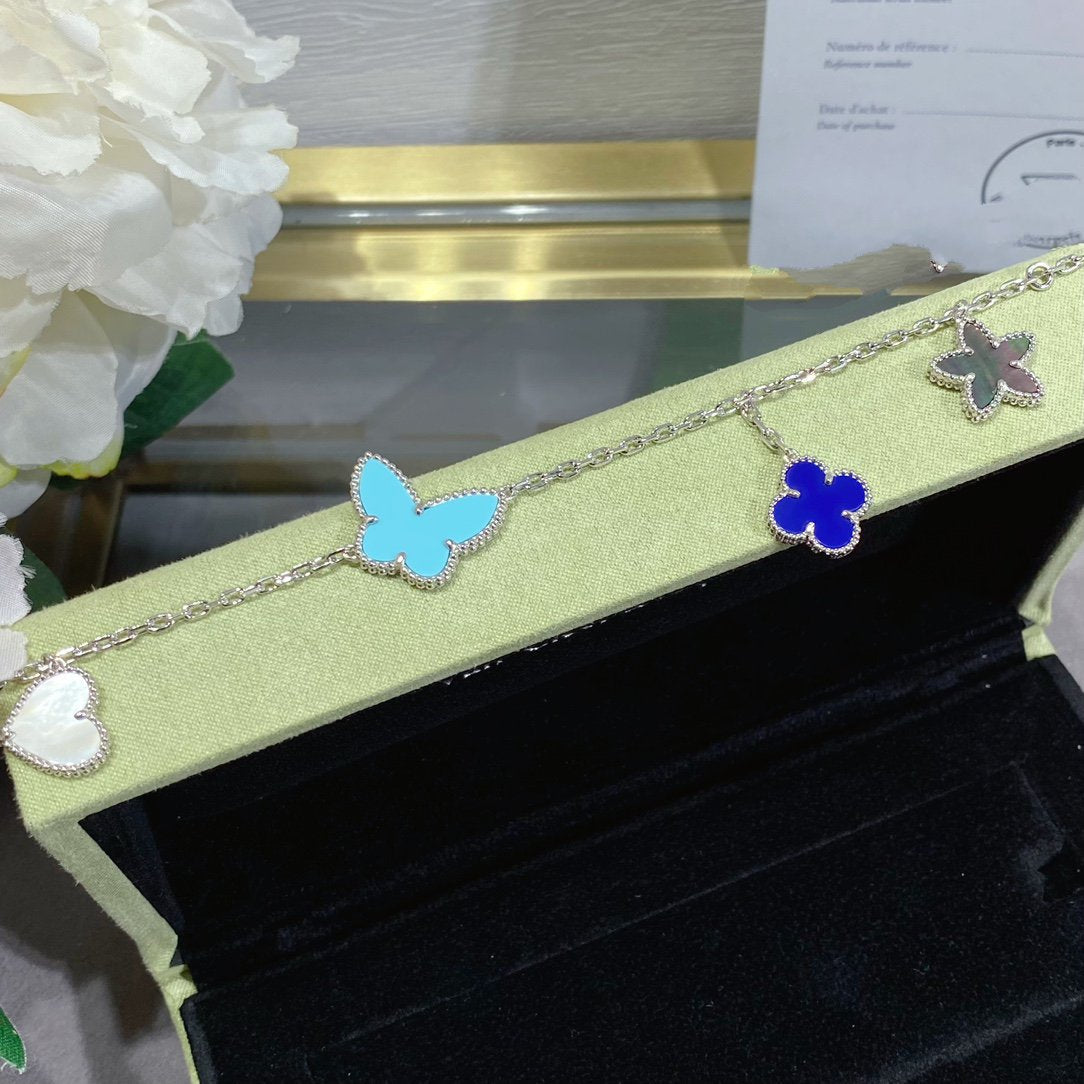 [Glow Muse]LUCKY SPRING SILVER BRACELET 4 MOTIF