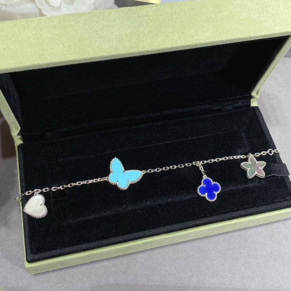 [Glow Muse]LUCKY SPRING SILVER BRACELET 4 MOTIF