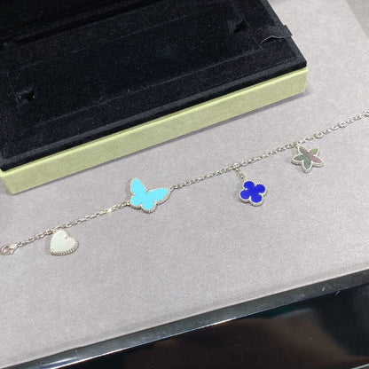[Glow Muse]LUCKY SPRING SILVER BRACELET 4 MOTIF