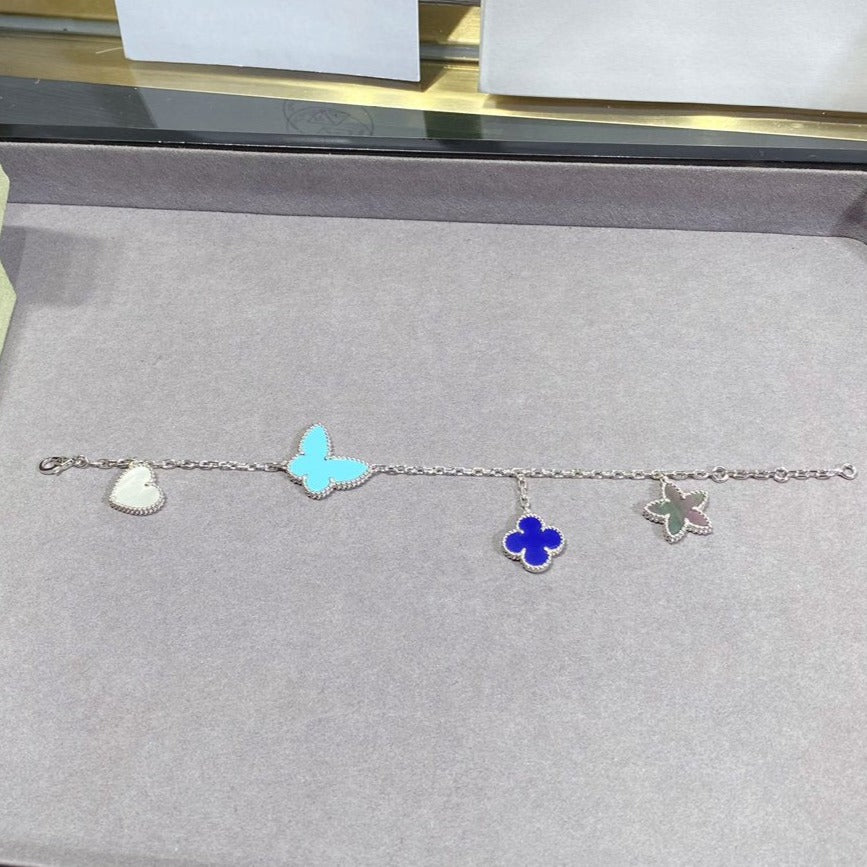 [Glow Muse]LUCKY SPRING SILVER BRACELET 4 MOTIF
