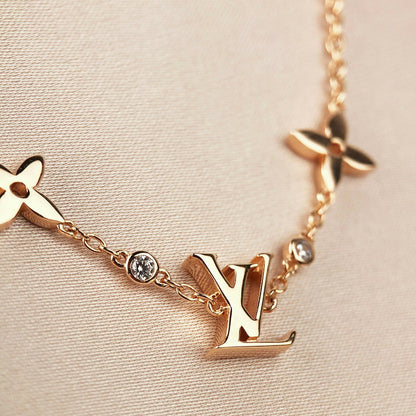 [Glow Muse]STAR AND SUN 7 MOTIFS GOLD BRACELET