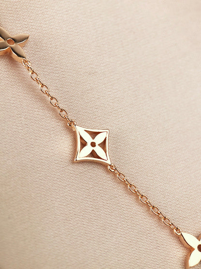 [Glow Muse]STAR AND SUN 7 MOTIFS GOLD BRACELET