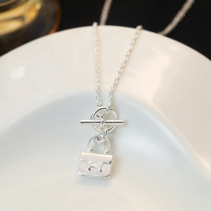 [Glow Muse]POP H PEDANT SILVER NECKLACE