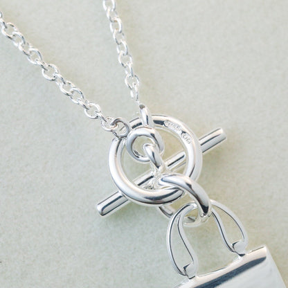 [Glow Muse]POP H PEDANT SILVER NECKLACE