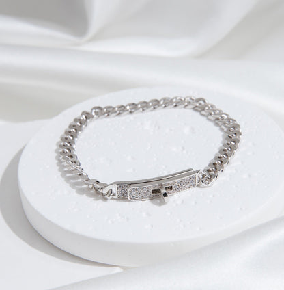 [Glow Muse]KELLY CHAIN SILVER DIAMOND BRACELET
