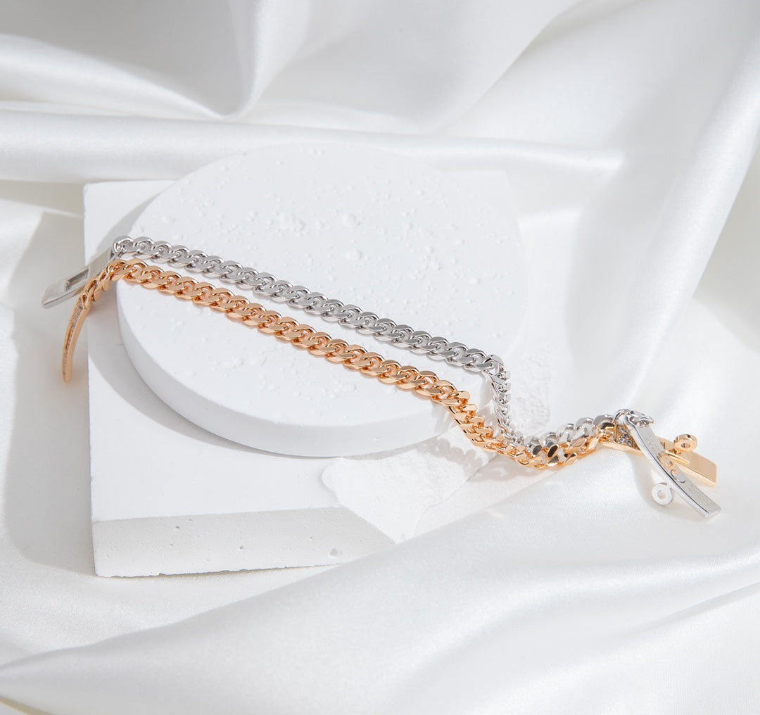 [Glow Muse]KELLY CHAIN SILVER DIAMOND BRACELET